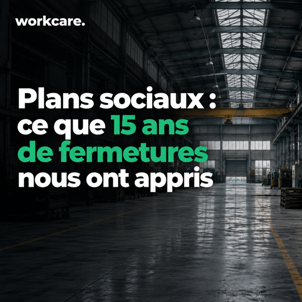 Usine vide illustrant les plans sociaux et les fermetures d’entreprises. Workcare
